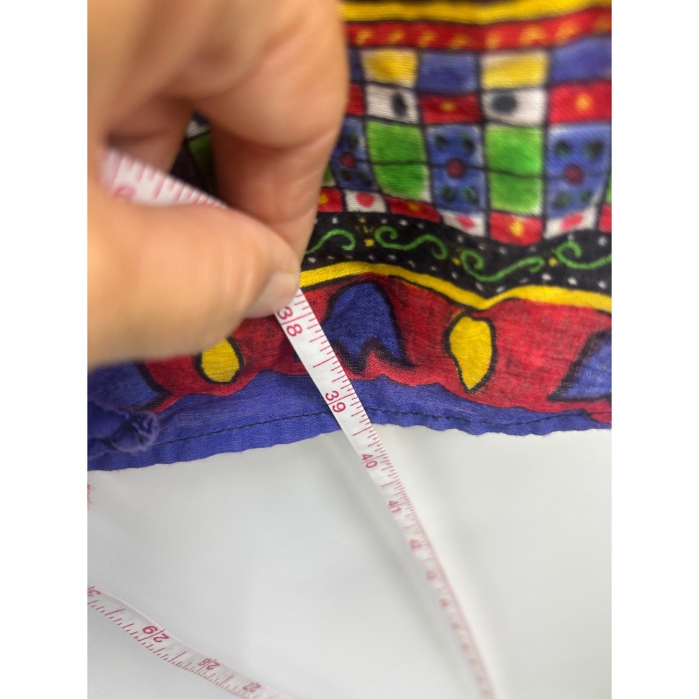 Antica Sartoria Giacomo Cinque Tunic Dress Sicilian Print Beaded Size XL - Picture 6 of 7